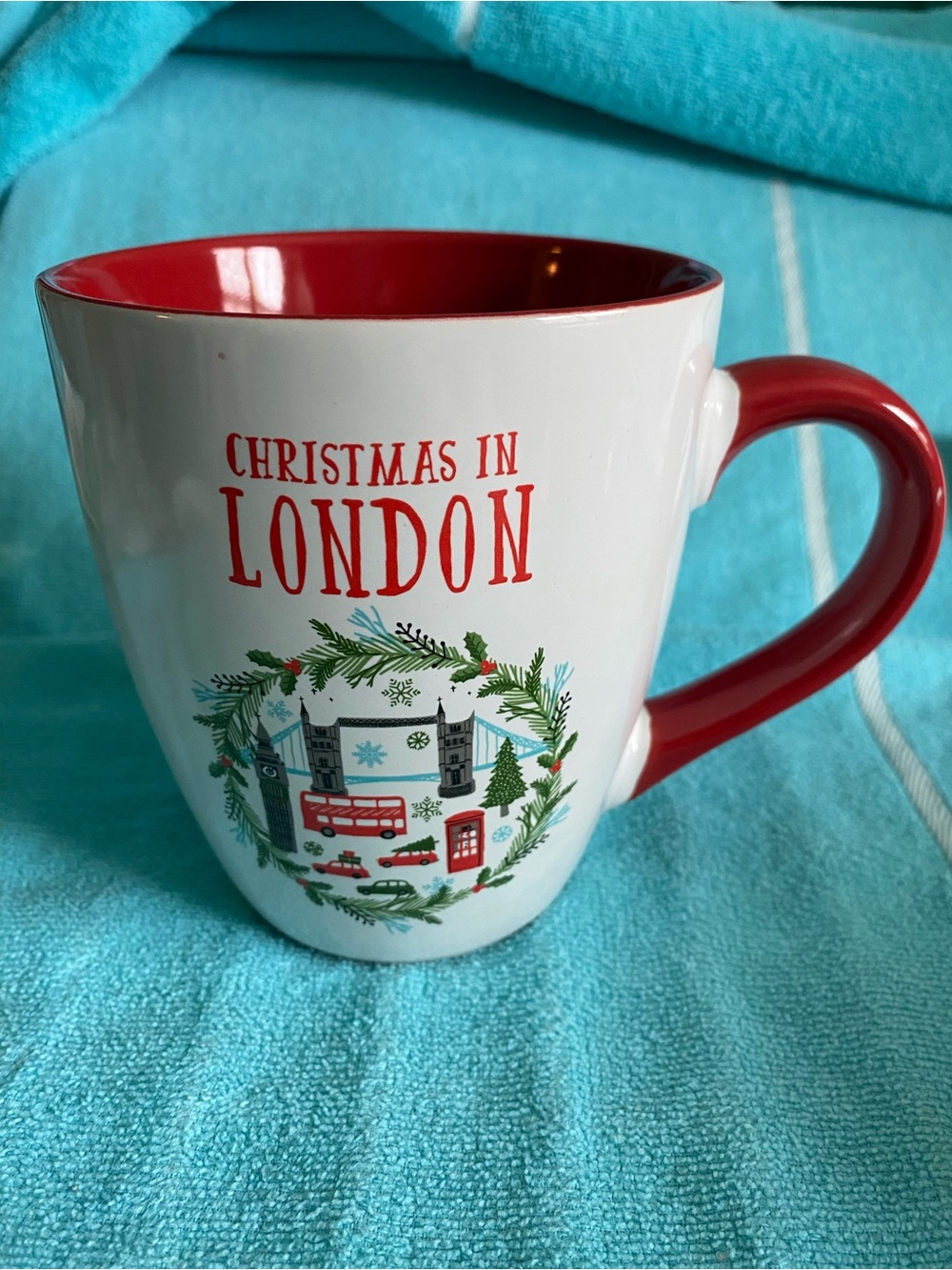 Christmas in London Mug by Cynthia Rowley